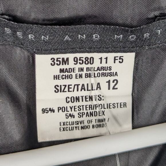 Bern and Mort Size 12 Black Sheath Dress NWT Made in Belarus Stretch Lined Work - Picture 2 of 4